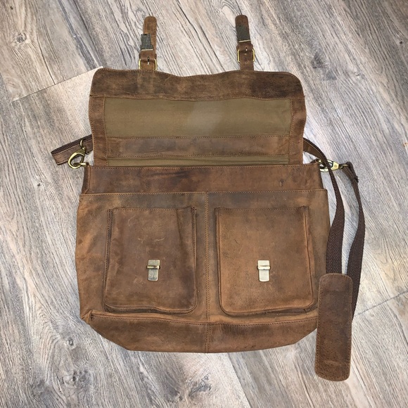 Buffalo Hunter Leather Laptop bag NWOT - Picture 2 of 11